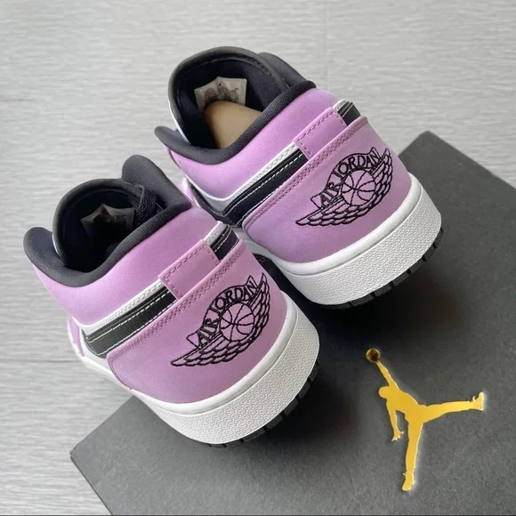 Air Jordan 1 Low 💜Violet Shock White Black - Picture 4 of 4